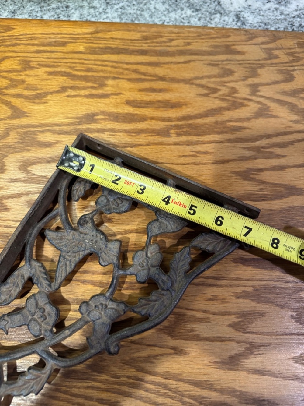 Ornate Cast Iron Floral Wall Brackets (set of two matching) - Picture 10 of 10